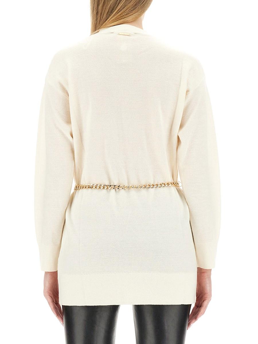 MICHAEL BY MICHAEL KORS CARDIGAN IN MAGLIA DI LANA CON CINTURA