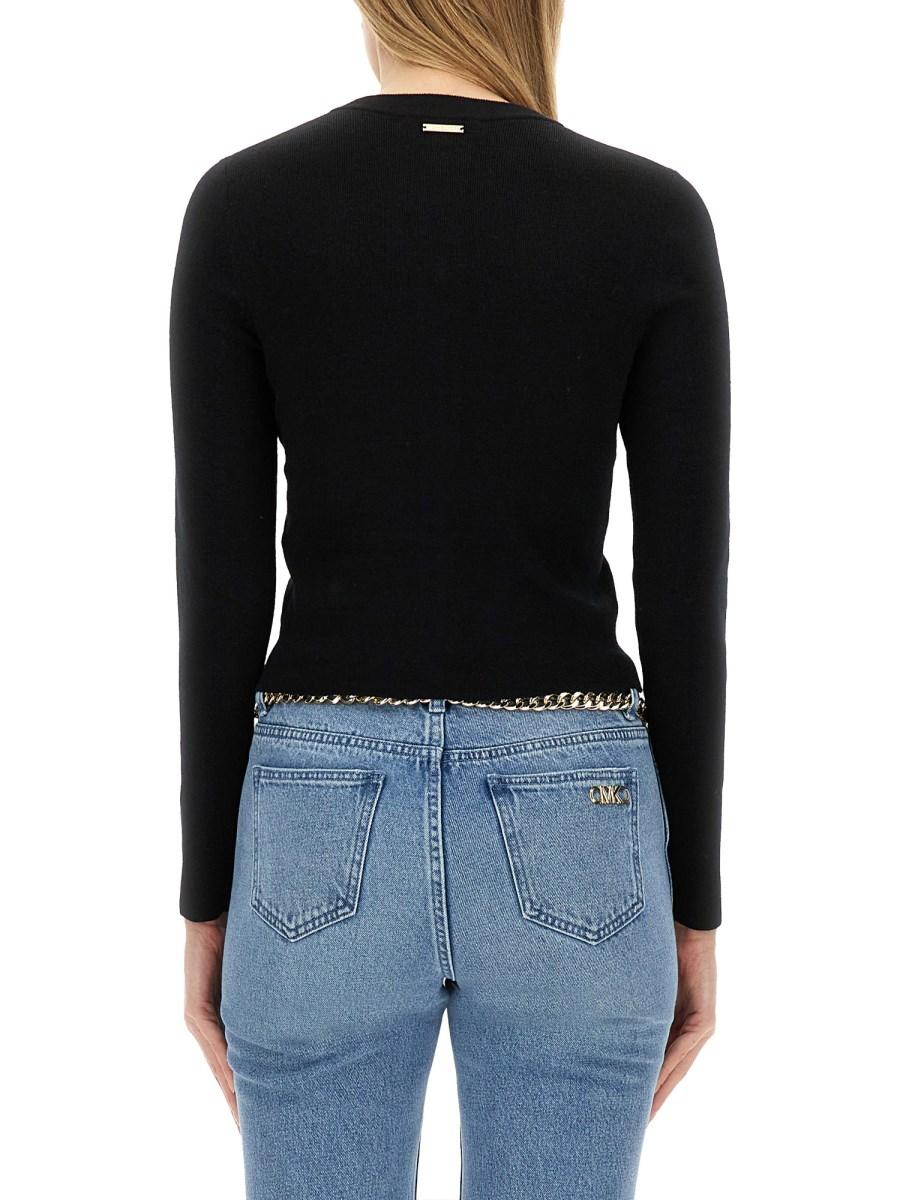 MICHAEL BY MICHAEL KORS CARDIGAN IN MISTO LANA MERINO