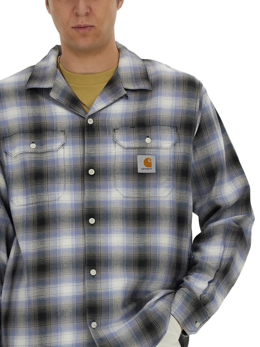 CARHARTT WIP CAMICIA IN COTONE CON PATCH LOGO