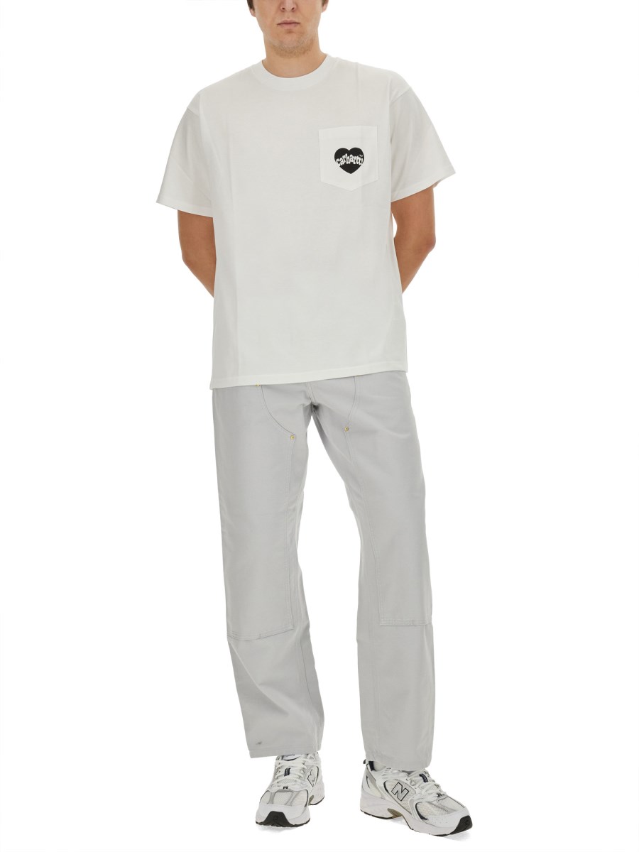CARHARTT WIP T-SHIRT CON LOGO IN COTONE