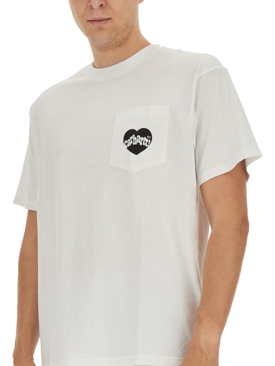 CARHARTT WIP T-SHIRT CON LOGO IN COTONE