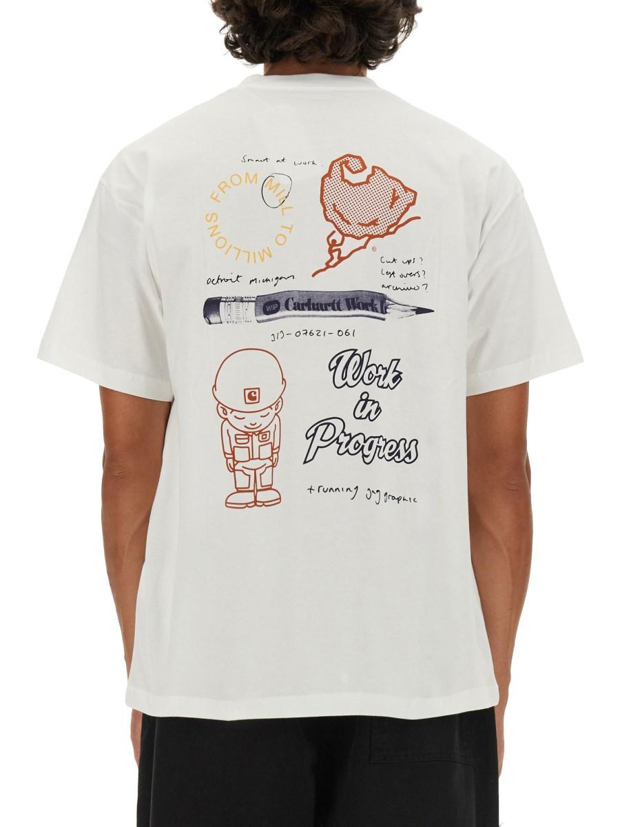 CARHARTT WIP T-SHIRT CON LOGO IN COTONE ORGANICO