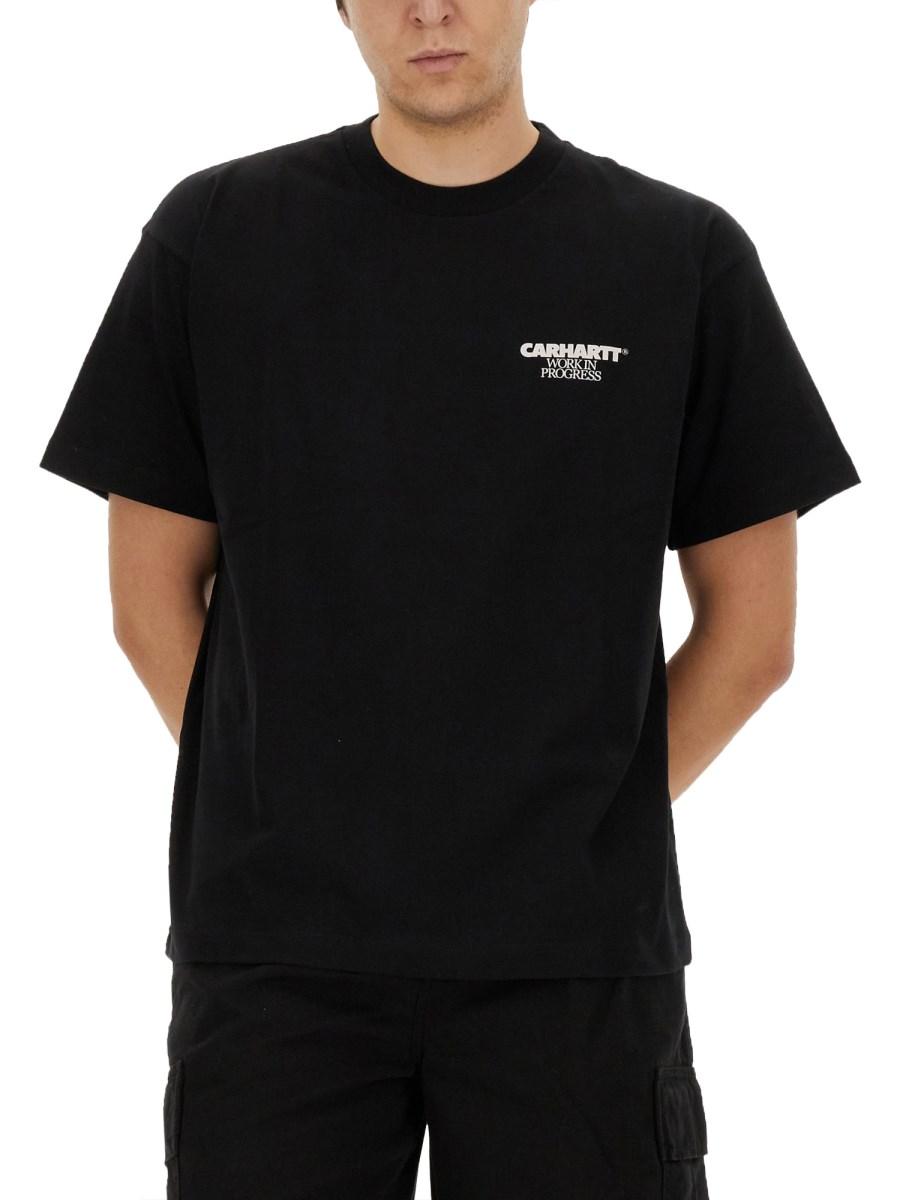 CARHARTT WIP T-SHIRT CON LOGO IN JERSEY DI COTONE