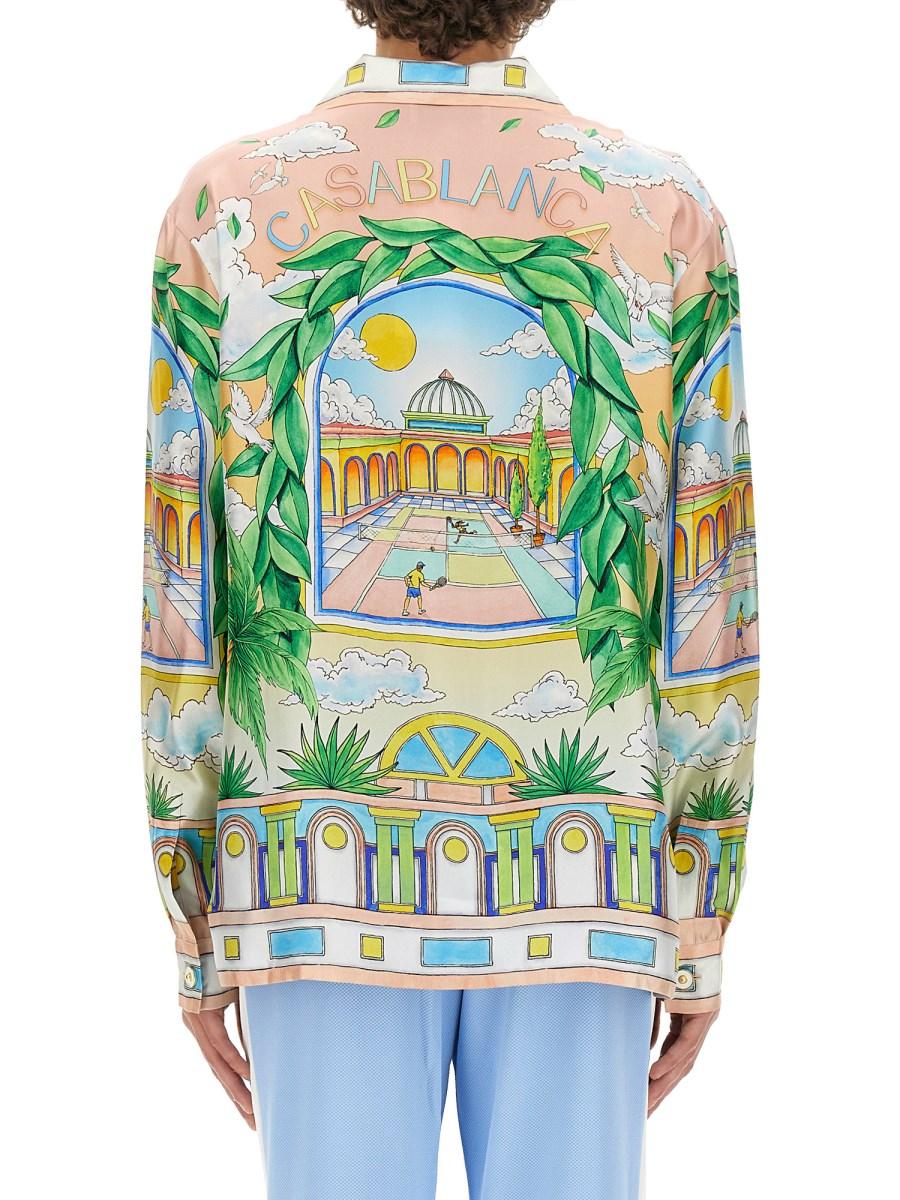 CASABLANCA CAMICIA IN SETA CON STAMPA
