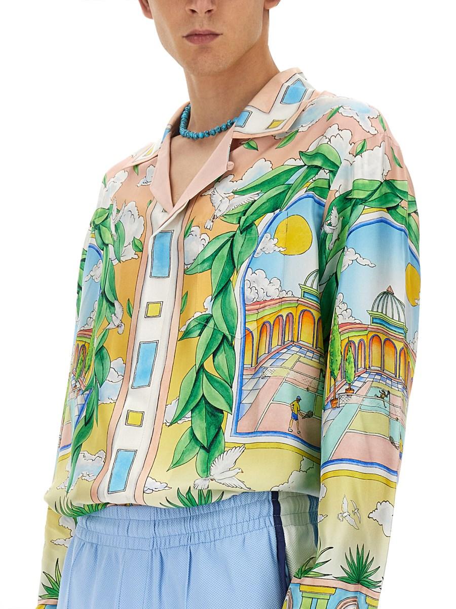 CASABLANCA CAMICIA IN SETA CON STAMPA