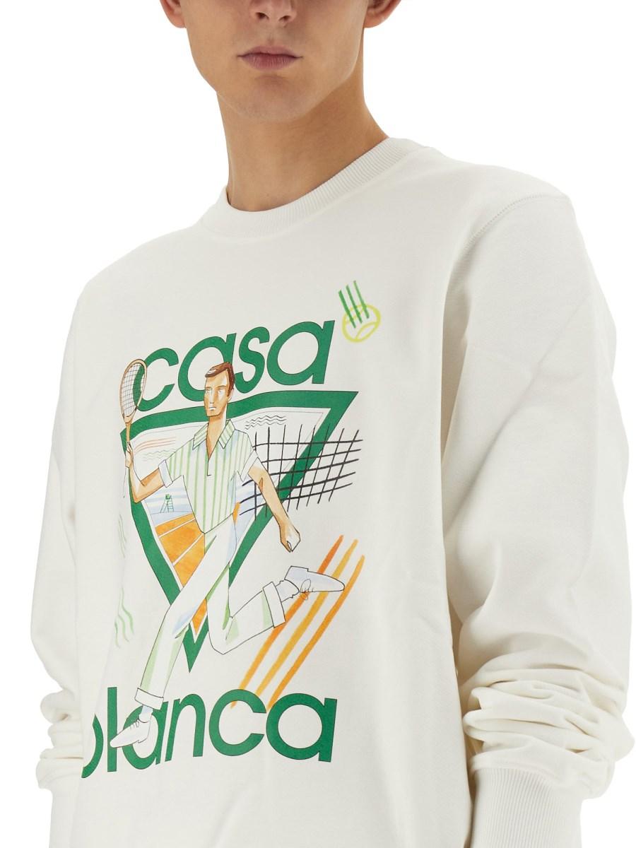 CASABLANCA FELPA IN COTONE CON LOGO