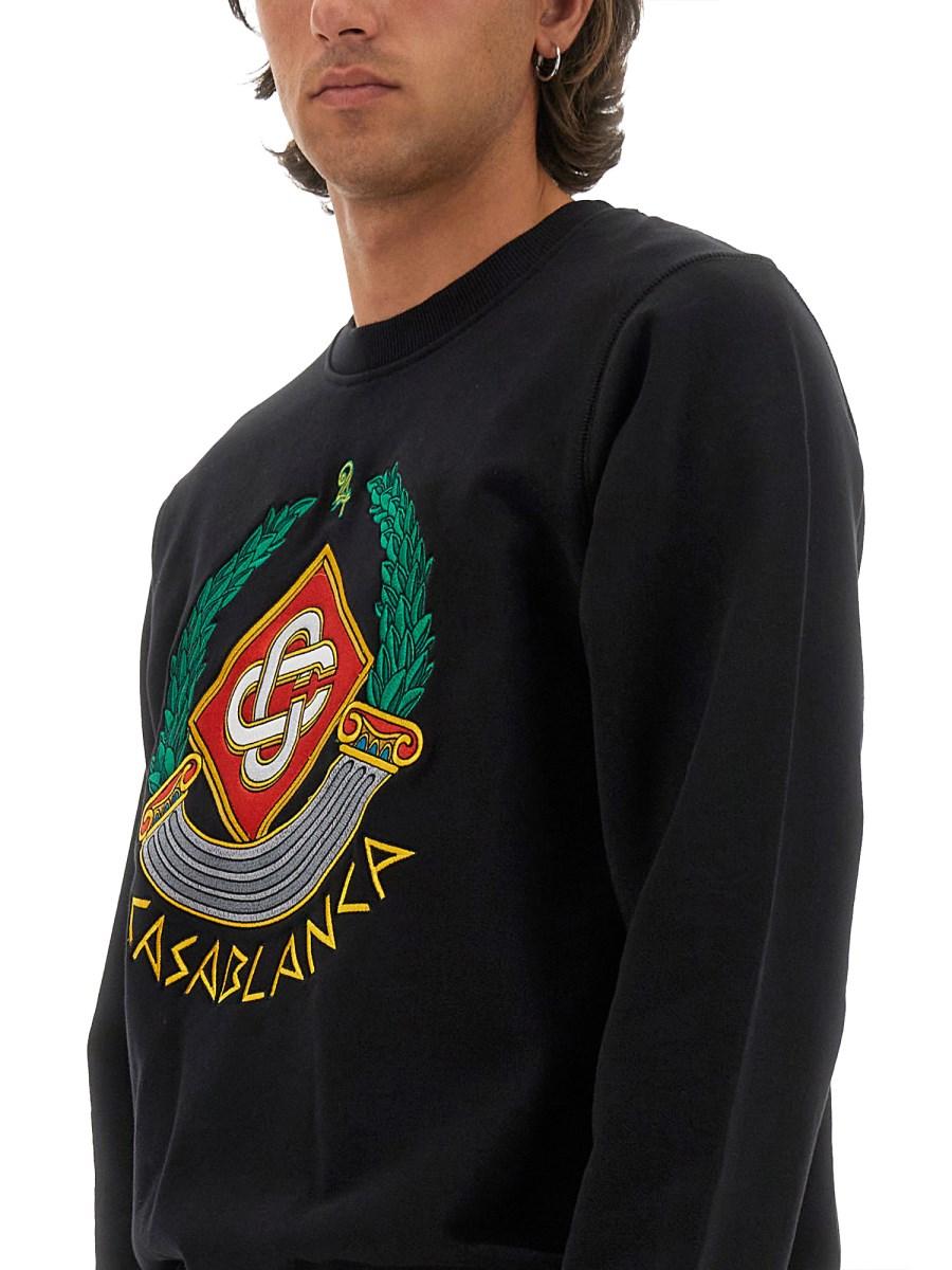 CASABLANCA FELPA IN COTONE CON LOGO