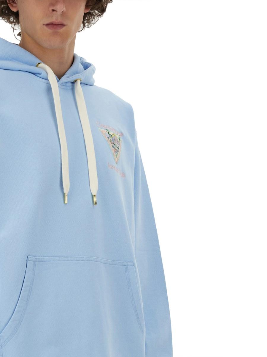 CASABLANCA FELPA IN COTONE CON LOGO