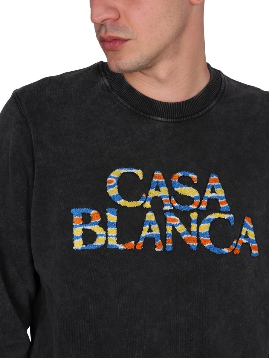 CASABLANCA FELPA IN COTONE CON LOGO
