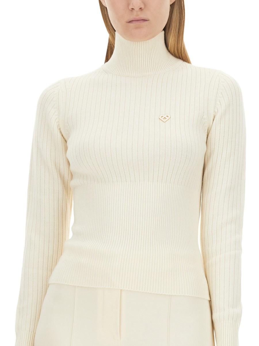 CASABLANCA MAGLIA IN LANA CON PATCH LOGO