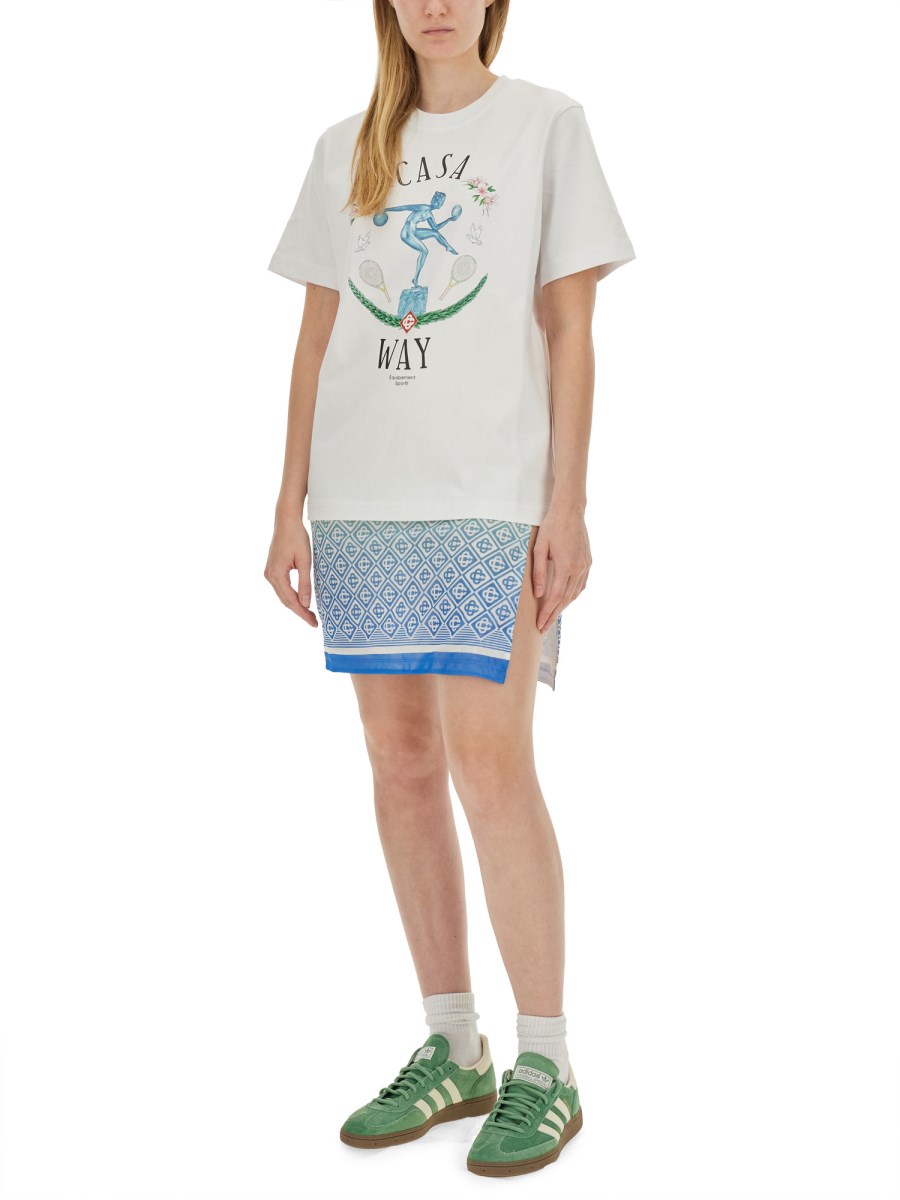 CASABLANCA T-SHIRT IN JERSEY DI COTONE CON LOGO