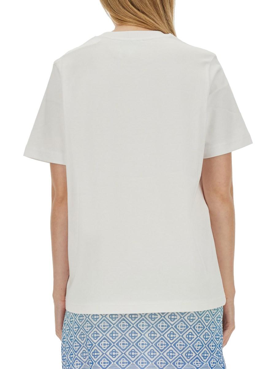 CASABLANCA T-SHIRT IN JERSEY DI COTONE CON LOGO