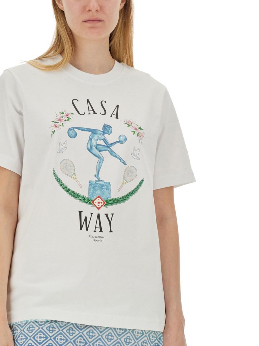 CASABLANCA T-SHIRT IN JERSEY DI COTONE CON LOGO