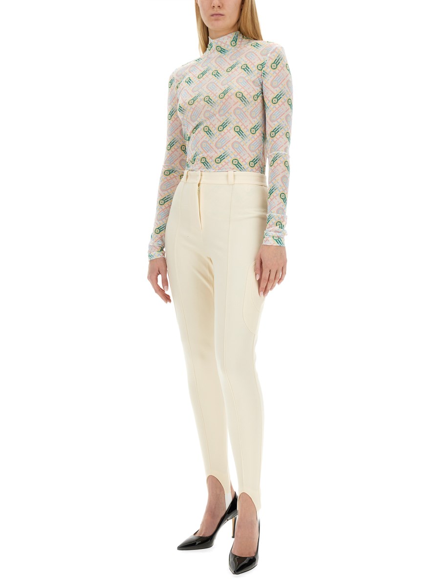 CASABLANCA TOP IN MESH CON LOGO