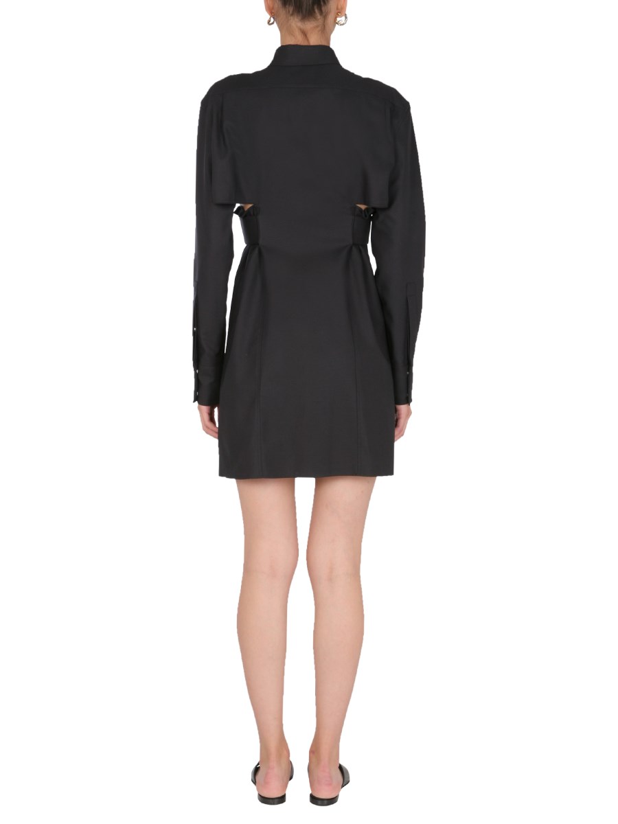 GIVENCHY CHEMISIER CON INSERTI GRAFICI IN PIQUE DI COTONE TESTURIZZATO