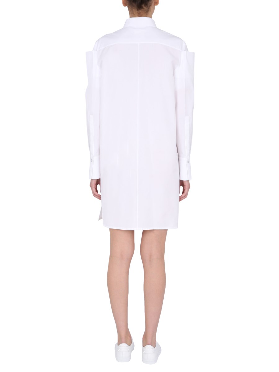 GIVENCHY CHEMISIER IN FAILLE DI COTONE CON STRUTTURA GRAFICA