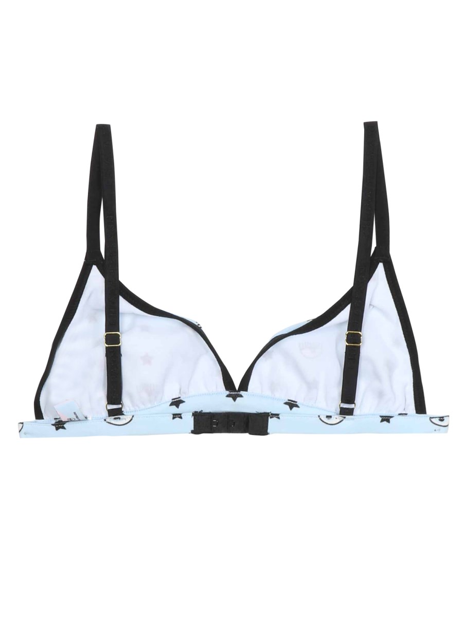 CHIARA FERRAGNI BRALETTE IN COTONE CON LOGOMANIA