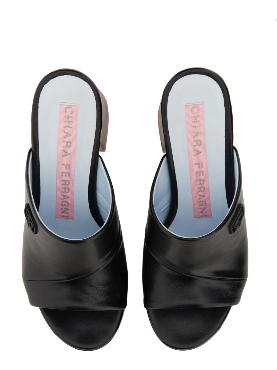 CHIARA FERRAGNI SANDALO EYELIKE IN PELLE