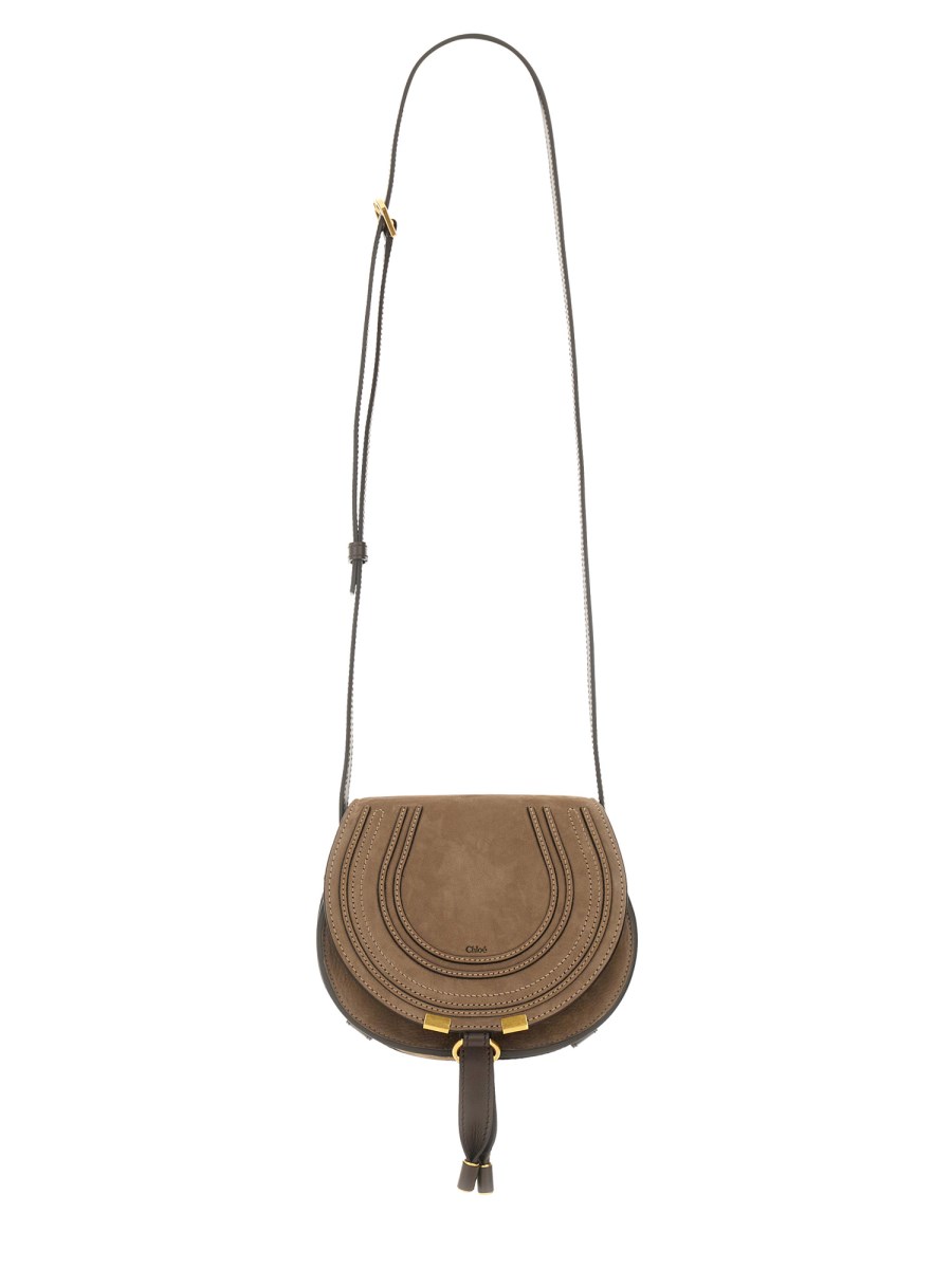 CHLOE' BORSA A SPALLA MARCIE MINI IN SUEDE