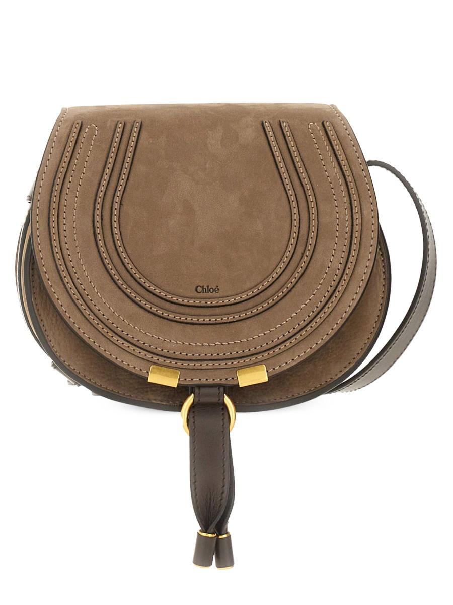 CHLOE' BORSA A SPALLA MARCIE MINI IN SUEDE