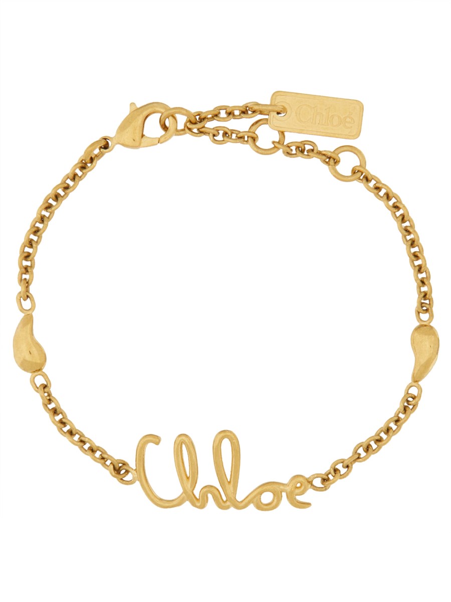 CHLOE' BRACCIALE IN OTTONE CON LOGO