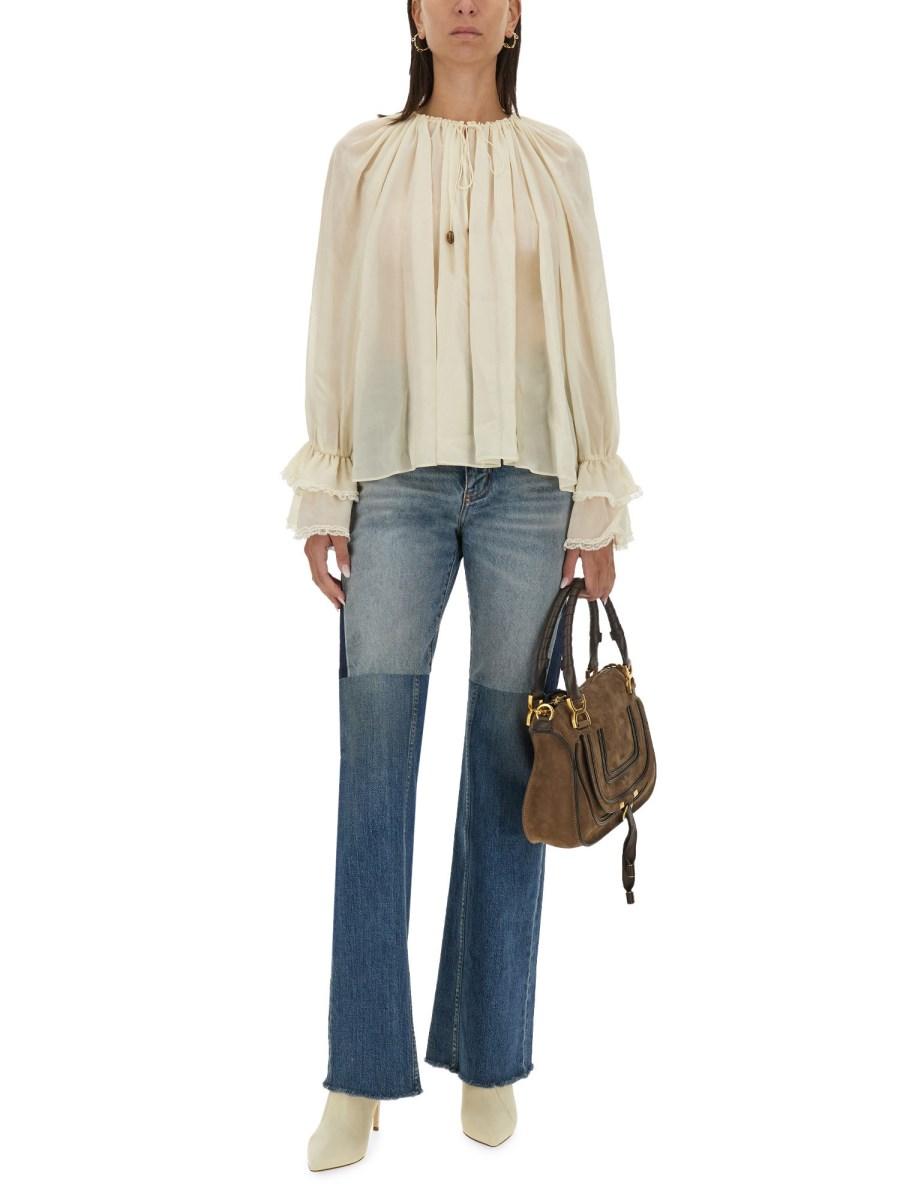 CHLOE' JEANS IN DENIM PATCHWORK