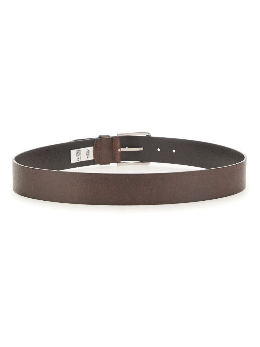 BOSS CINTURA JOR-V_SZ40 IN PELLE CON FIBBIA QUADRATA E LOGO INCISO