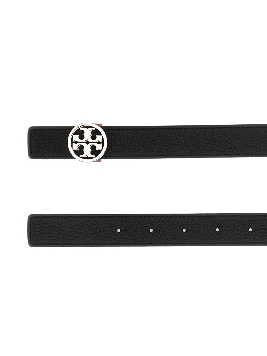TORY BURCH CINTURA MILLER REVERSIBILE IN PELLE MARTELLATA