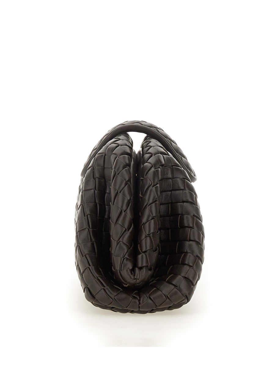 BOTTEGA VENETA CLUTCH MINI LAUREN 1980 CON CATENA IN PELLE CON MOTIVO INTRECCIATO