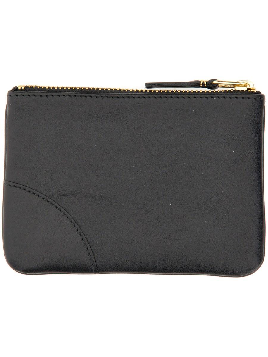 COMME DES GARCONS WALLET CLUTCH SMALL IN PELLE CON ZIP