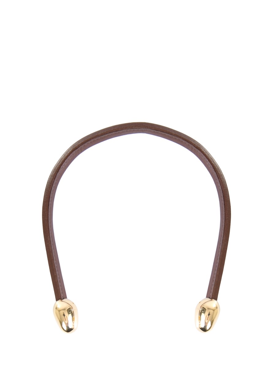 BOTTEGA VENETA COLLANA IN PELLE CON DETTAGLIO IN OTTONE