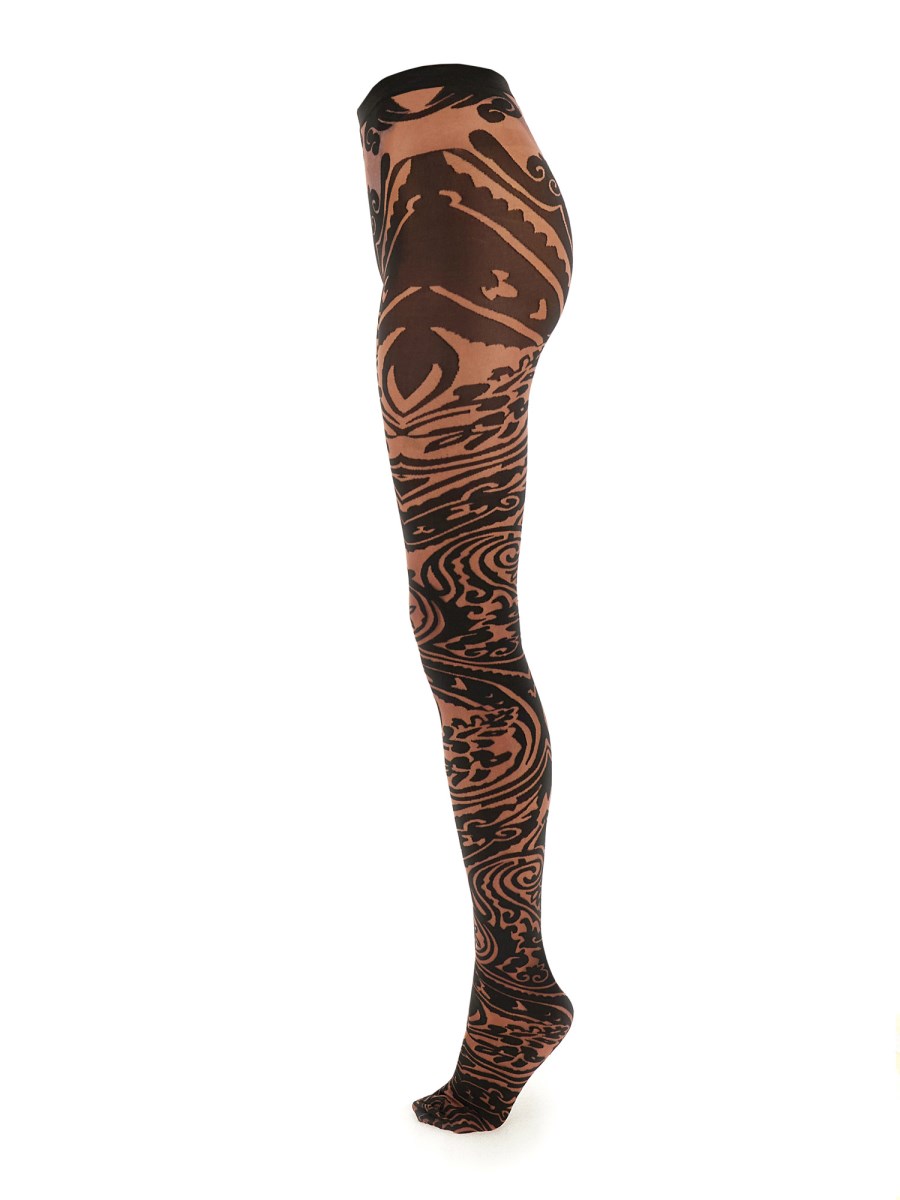 ETRO X WOLFORD COLLANT ETRO X WOLFORD IN NYLON CON MOTIVO PAISLEY TATTOO