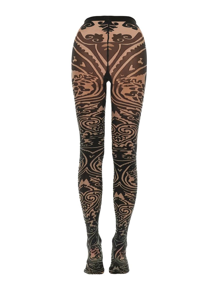 ETRO X WOLFORD COLLANT ETRO X WOLFORD IN NYLON CON MOTIVO PAISLEY TATTOO