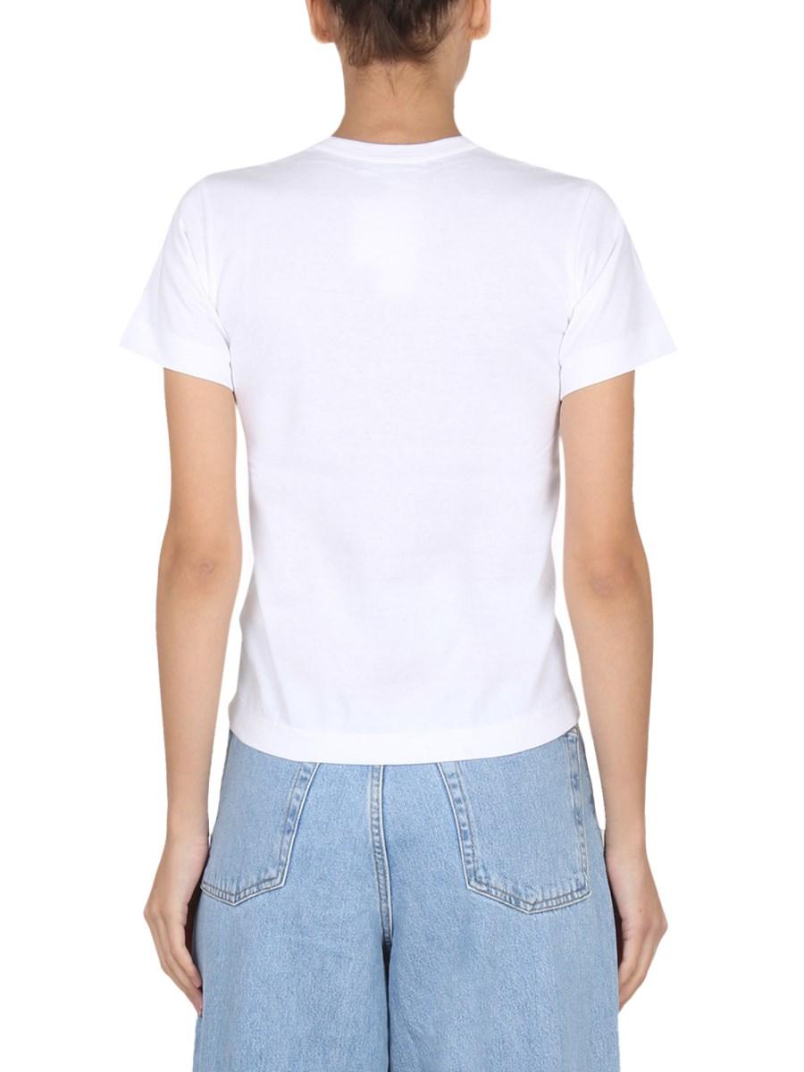 COMME DES GARCONS PLAY T-SHIRT CON STAMPA LOGO
