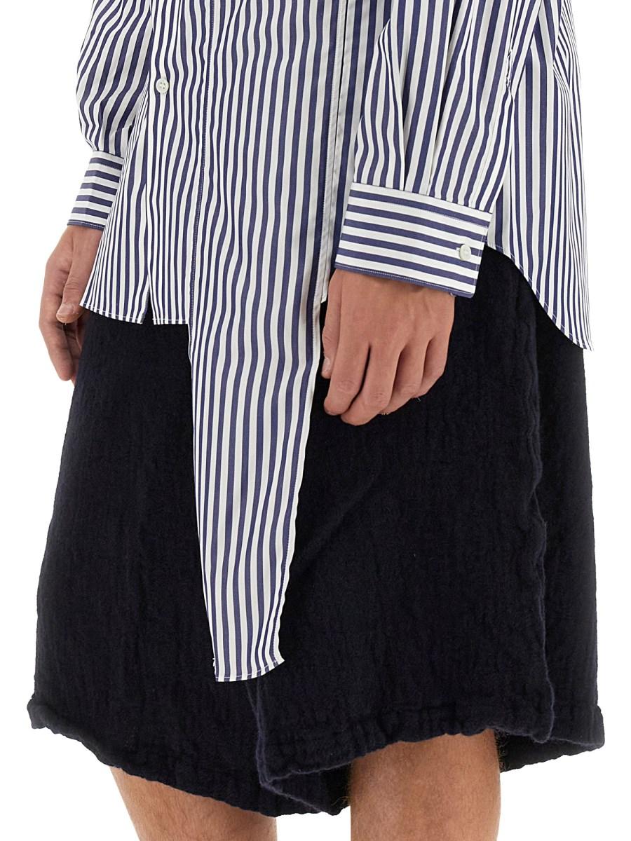 COMME DES GARCONS SHIRT CAMICIA ASIMMETRICA