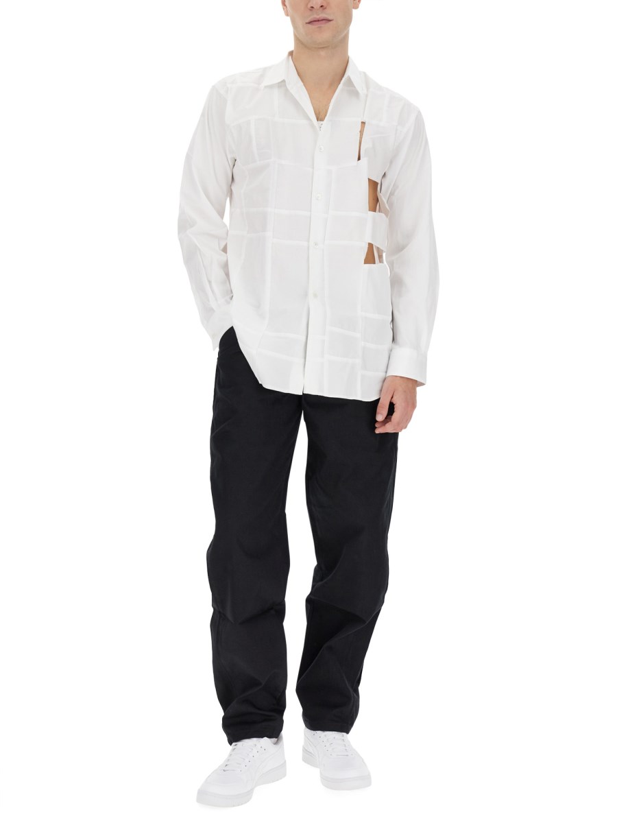 COMME DES GARCONS SHIRT CAMICIA CUT OUT