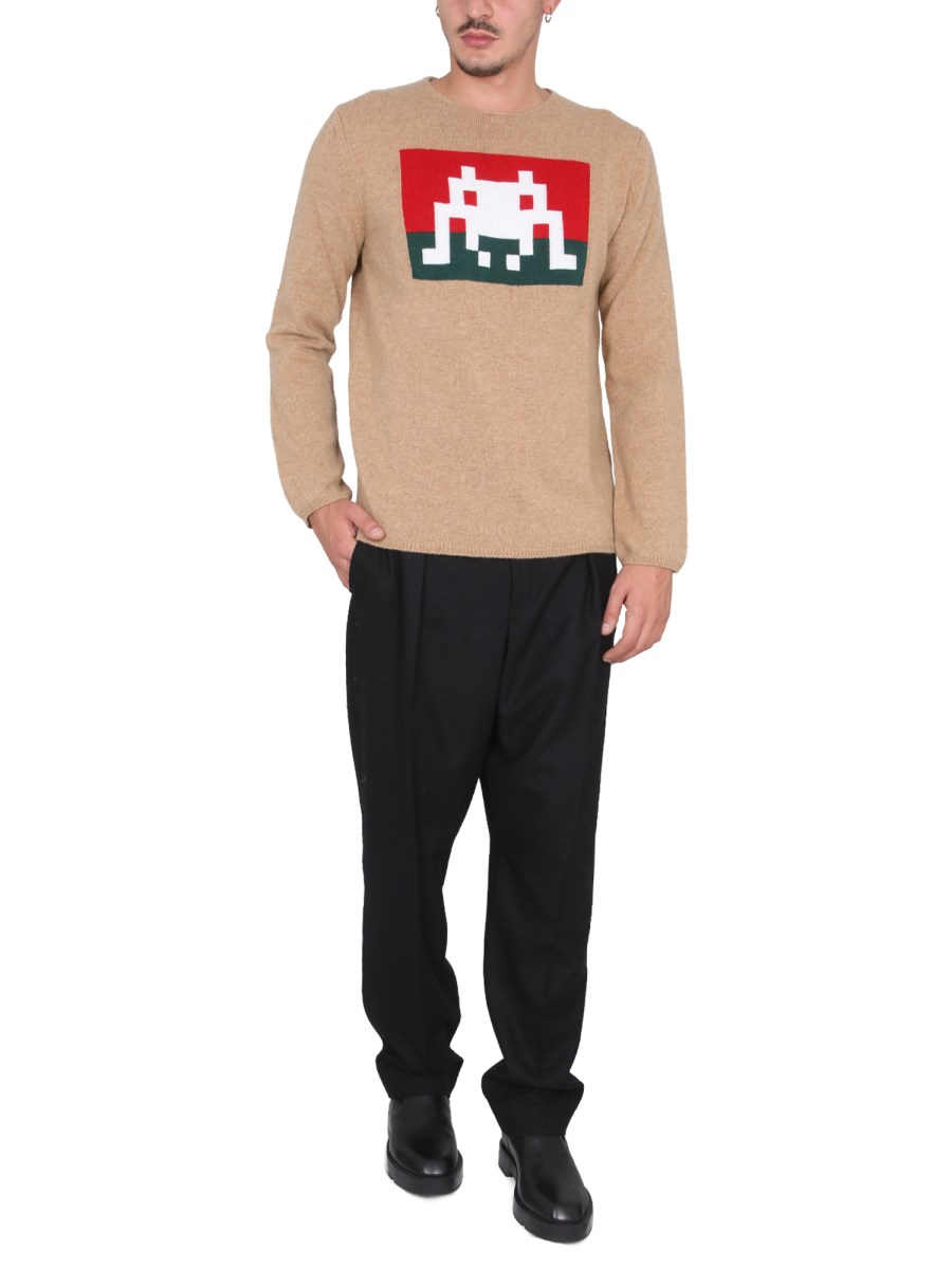 COMME DES GARCONS SHIRT MAGLIA GIROCOLLO IN LANA