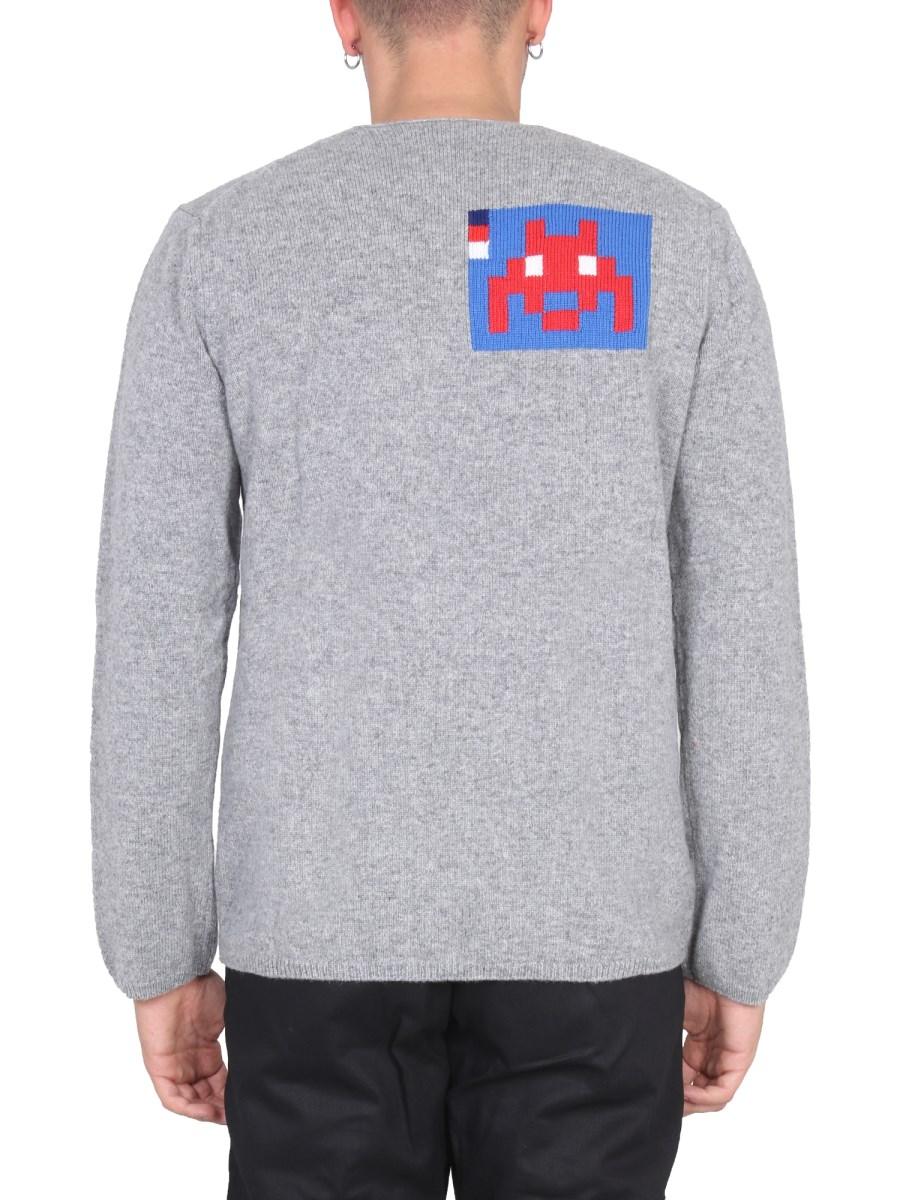 COMME DES GARCONS SHIRT MAGLIA GIROCOLLO IN LANA