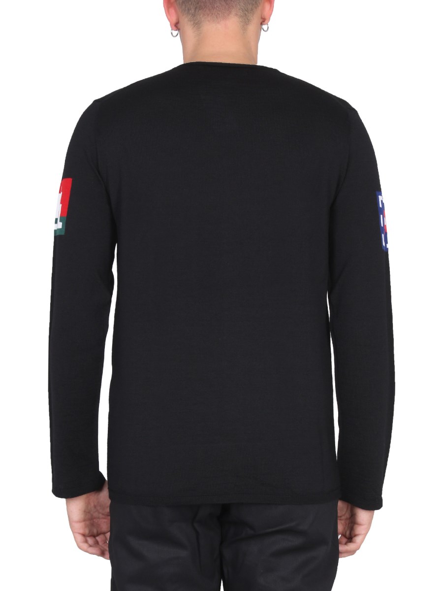 COMME DES GARCONS SHIRT MAGLIA GIROCOLLO IN LANA