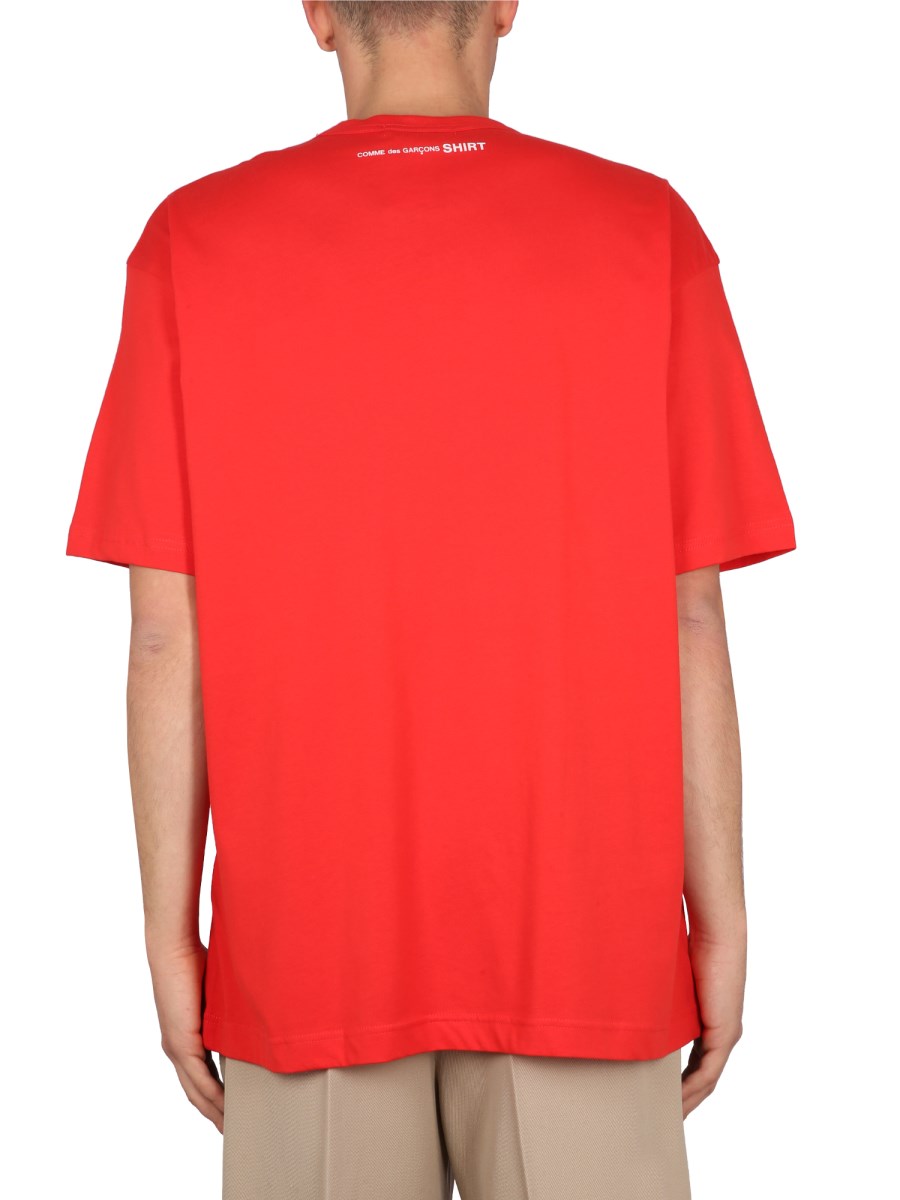 COMME DES GARCONS SHIRT T-SHIRT IN COTONE CON LOGO