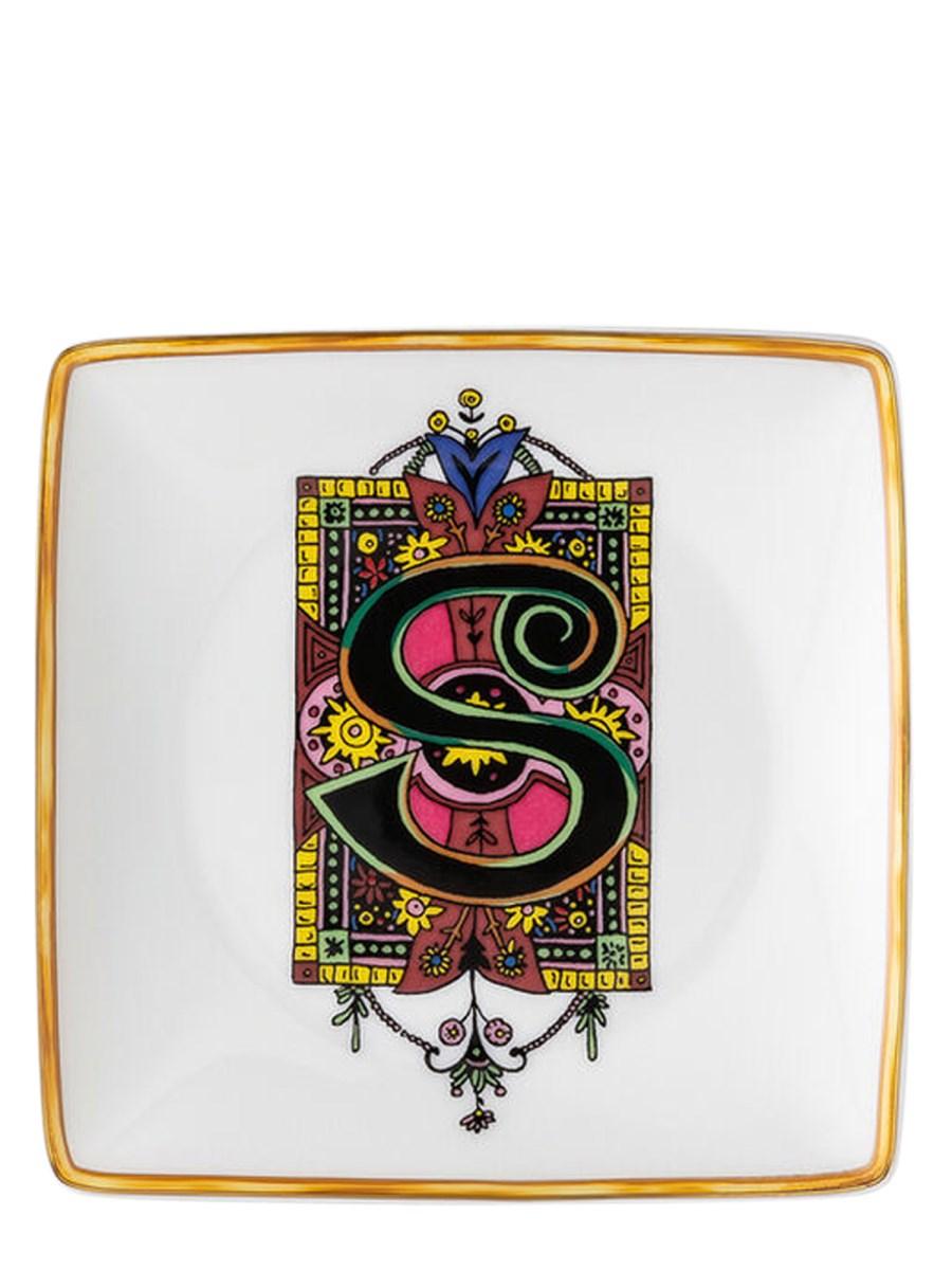 ROSENTHAL MEETS VERSACE COPPETTA QUADRA PIANA 12 CM VERSACE ALPHABET S