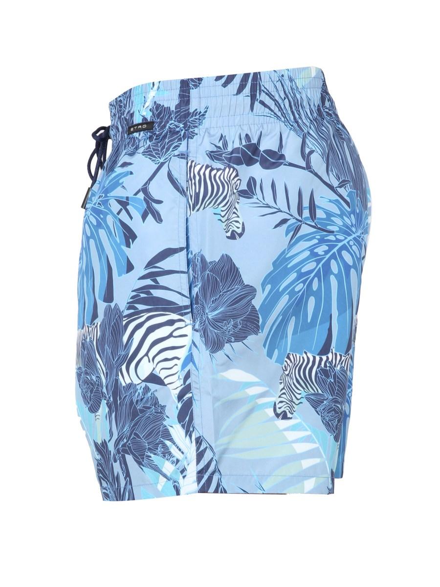 ETRO COSTUME BOXER IN MISTO COTONE CON MAXI STAMPA FLOREALE