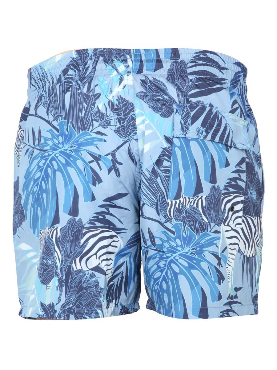 ETRO COSTUME BOXER IN MISTO COTONE CON MAXI STAMPA FLOREALE