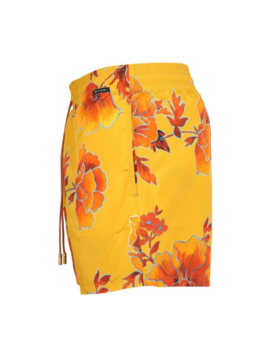 ETRO COSTUME BOXER IN MISTO COTONE CON MAXI STAMPA FLOREALE