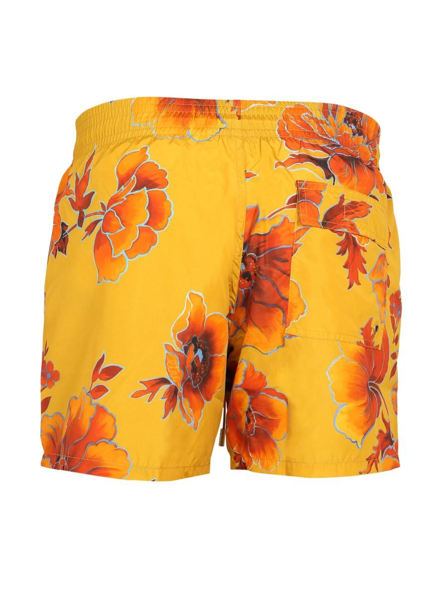 ETRO COSTUME BOXER IN MISTO COTONE CON MAXI STAMPA FLOREALE