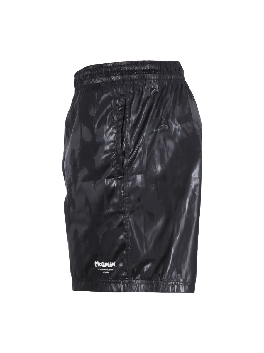 ALEXANDER McQUEEN COSTUME DA BAGNO CON STAMPA GRAFFITI