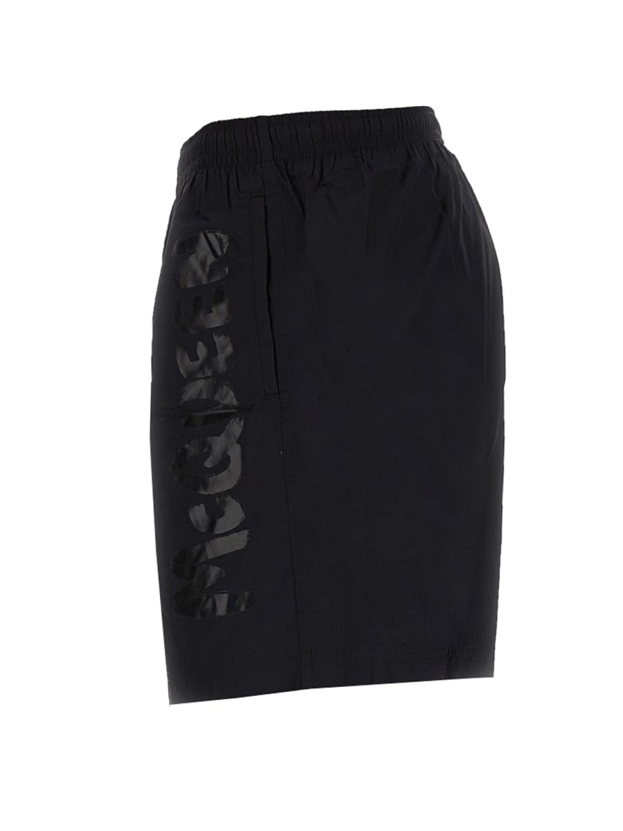 ALEXANDER McQUEEN COSTUME DA BAGNO MEDIO CON STAMPA LOGO GRAFFITI