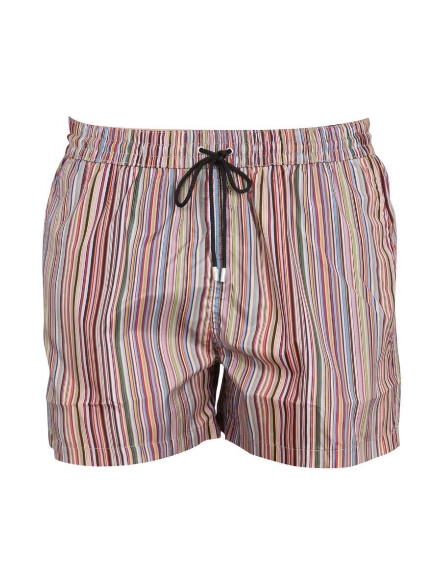 PAUL SMITH COSTUME DA BAGNO "MULTICOLOR STRIPES" IN TESSUTO TECNICO