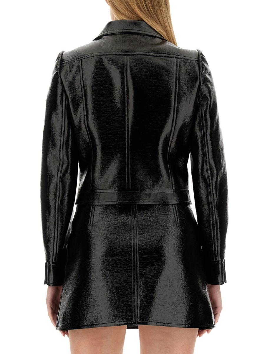 COURREGES GIACCA CROP CON LOGO