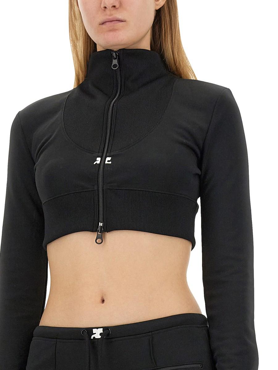 COURREGES GIACCA IN TESSUTO TECNICO CON LOGO